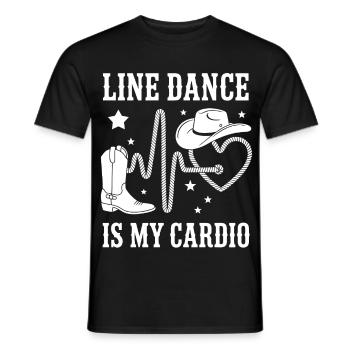 Line Dance Cardio Stil - Männer T-Shirt - Schwarz - Vorne - AI Model Male 178 light (178cm)