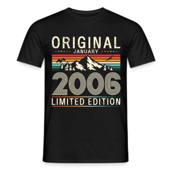 20th Birthday Original January Volume 2006 - Men's T-Shirt - black - Front - AI Model Male 178 light (178cm)