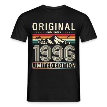 30e anniversaire Original janvier 1996 - T-shirt homme - noir - Devant - AI Model Male 178 light (178cm)