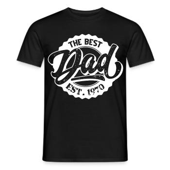 The Best Dad EST 1970 - Men's T-Shirt - black - Front - AI Model Male 178 light (178cm)
