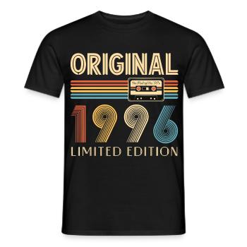 30th Birthday 30 Years Original 1996 - Men's T-Shirt - black - Front - AI Model Male 178 light (178cm)