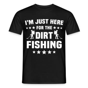 Dirt Fishing - Männer T-Shirt - Schwarz - Vorne - AI Model Male 178 light (178cm)