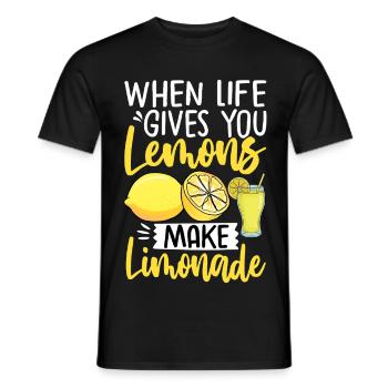 Quand la vie te donne des citrons, fais de la limonade - T-shirt homme - noir - Devant - AI Model Male 178 light (178cm)