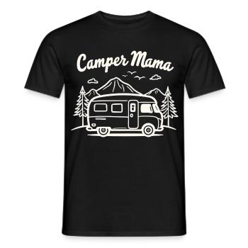 Camper Mama Abenteuer Berge Campingbus - Männer T-Shirt - Schwarz - Vorne - AI Model Male 178 light (178cm)