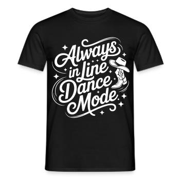 Always in Line Dance Fashion - Men's T-Shirt - black - Front - AI Model Male 178 light (178cm)