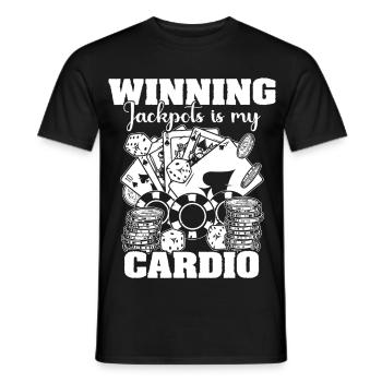 Casino - Männer T-Shirt - Schwarz - Vorne - AI Model Male 178 light (178cm)
