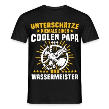 Dad Water Master - Men's T-Shirt - black - Front - AI Model Male 178 light (178cm)