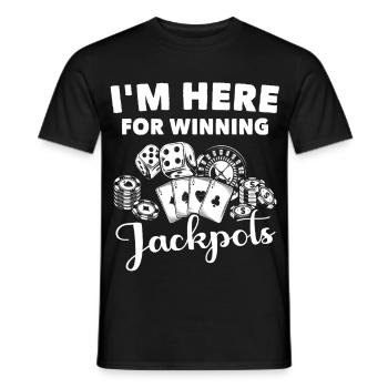 Casino Gambler Gambling - Männer T-Shirt - Schwarz - Vorne - AI Model Male 178 light (178cm)