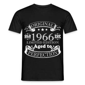 Vintage 1966 Original Vintage Retro Birthday - Men's T-Shirt - black - Front - AI Model Male 178 light (178cm)
