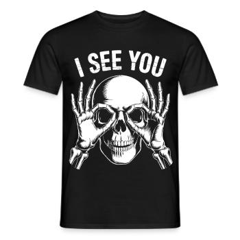 Je te vois Vue squelette - T-shirt homme - noir - Devant - AI Model Male 178 light (178cm)