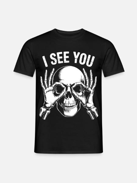 I See You Skeleton View - Men's T-Shirt - black