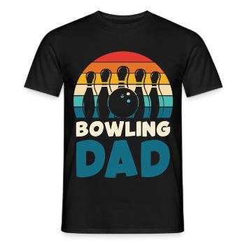 Bowling Dad Retro Design - Men's T-Shirt - black - Front - AI Model Male 178 light (178cm)