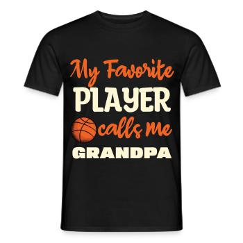Mein Lieblingsspieler nennt mich Opa - Männer T-Shirt - Schwarz - Vorne - AI Model Male 178 light (178cm)