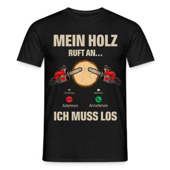 bûcheron - T-shirt homme - noir - Devant - AI Model Male 178 light (178cm)
