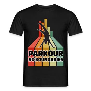 Parkour No Boundaries - Men's T-Shirt - black - Front - AI Model Male 178 light (178cm)