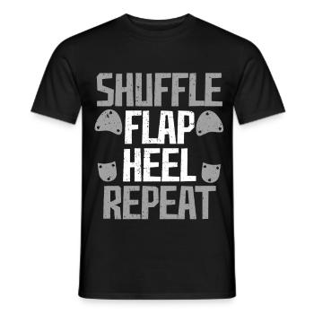 Claquettes Danse Tap Dancer Step Stepper Shuffle Flap Heel - T-shirt homme - noir - Devant - AI Model Male 178 light (178cm)