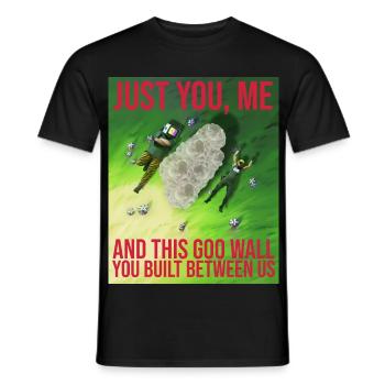 CE MUR DE GLU QUE TU AS CONSTRUIT ENTRE NOUS - T-shirt homme - noir - Devant - AI Model Male 178 light (178cm)