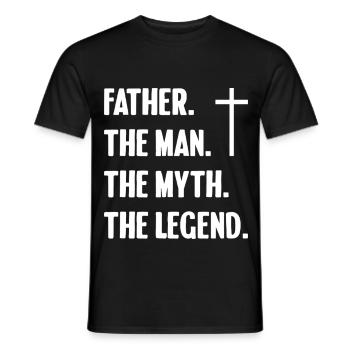 Vater Mythos Legende Kreuz - Männer T-Shirt - Schwarz - Vorne - AI Model Male 178 light (178cm)