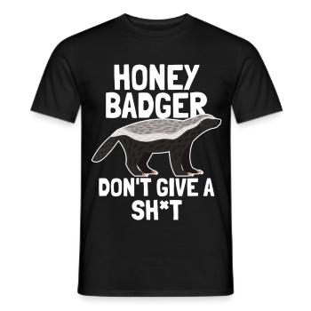Honey Badger Give A Shit - Men's T-Shirt - black - Front - AI Model Male 178 light (178cm)