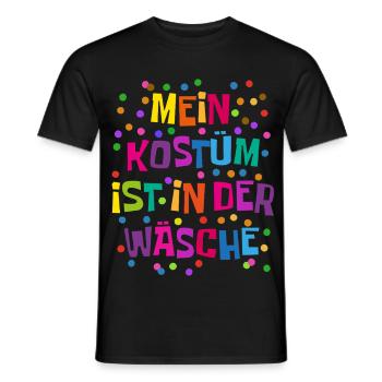 Shrovetide - Carnival - Costume Replacement - Saying - Men's T-Shirt - black - Front - AI Model Male 178 light (178cm)