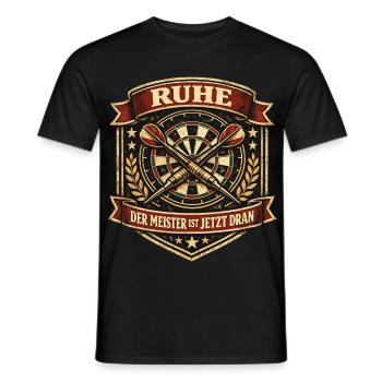 Maître de repos Joueur de Fléchettes Cadeau Drôle - T-shirt homme - noir - Devant - AI Model Male 178 light (178cm)