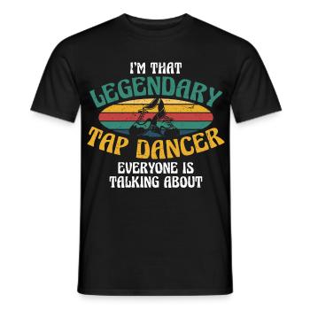 Claquettes Danseuse Danseuse Claquetade Légendaire - T-shirt homme - noir - Devant - AI Model Male 178 light (178cm)