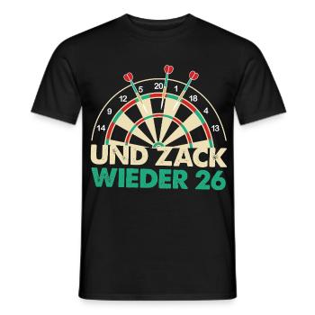Und Zack Wieder 26 Dartboard Design - Männer T-Shirt - Schwarz - Vorne - AI Model Male 178 light (178cm)
