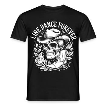 Western de la danse en ligne - T-shirt homme - noir - Devant - AI Model Male 178 light (178cm)