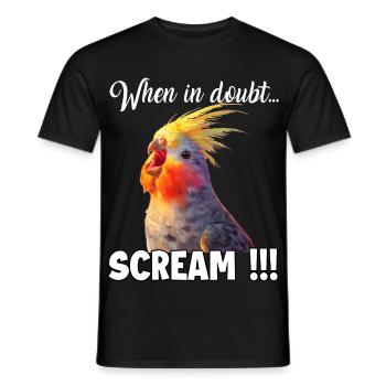 T calopsitte drôle, mème drôle pour l’oiseau - T-shirt homme - noir - Devant - AI Model Male 178 light (178cm)