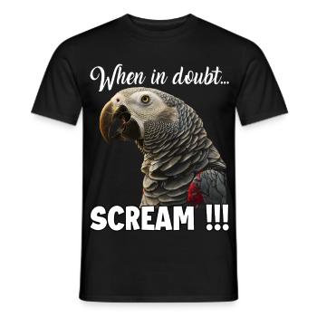 Idée de cadeau humoristique pour les gardiens de perroquets - T-shirt homme - noir - Devant - AI Model Male 178 light (178cm)