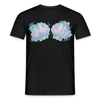 Meerjungfrau Karneval Kostüm Damen Fasching  - Männer T-Shirt - Schwarz - Vorne - AI Model Male 178 light (178cm)