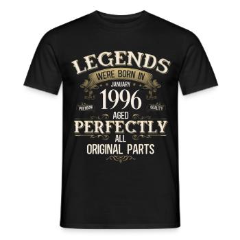 Légende du 30e anniversaire janvier 1996 - T-shirt homme - noir - Devant - AI Model Male 178 light (178cm)