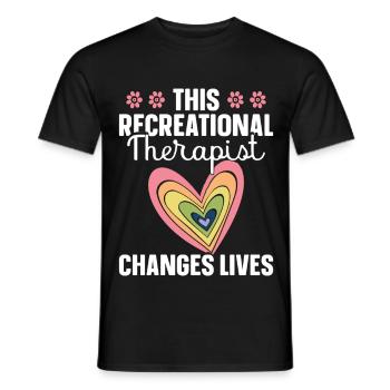  Recreational Therapy Appreciation RT Therapeutic - Men's T-Shirt - black - Front - AI Model Male 178 light (178cm)