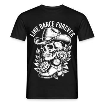 Bone Cowboy with Flower Frame - Men's T-Shirt - black - Front - AI Model Male 178 light (178cm)