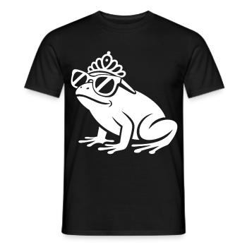 Frosch mit Krone und Sonnenbrille - Männer T-Shirt - Schwarz - Vorne - AI Model Male 178 light (178cm)
