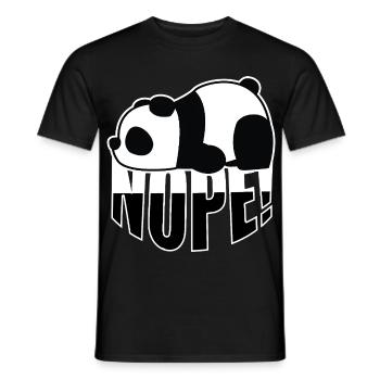 Panda Non - T-shirt homme - noir - Devant - AI Model Male 178 light (178cm)
