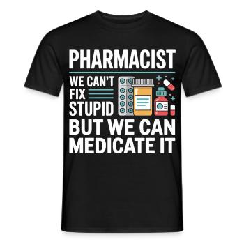 Pharma Humor Medicate It - Männer T-Shirt - Schwarz - Vorne - AI Model Male 178 light (178cm)