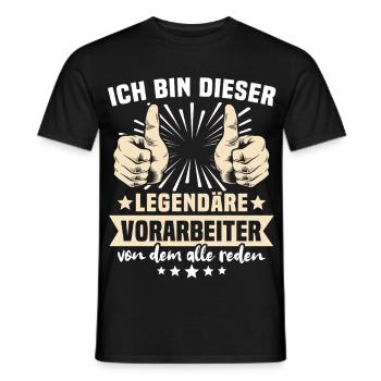 Vorarbeiter Sprüche - Männer T-Shirt - Schwarz - Vorne - AI Model Male 178 light (178cm)