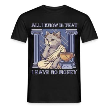 kein Geld - Männer T-Shirt - Schwarz - Vorne - AI Model Male 178 light (178cm)