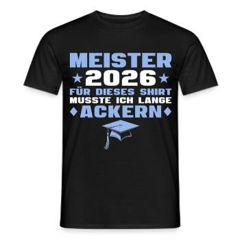 Champion 2026 Lange Ackern - Master Craftsman's Examination - Men's T-Shirt - black - Front - AI Model Male 178 light (178cm)