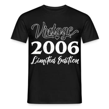 Vintage 2006 Limited Edition Anniversaire Cadeau - T-shirt homme - noir - Devant - AI Model Male 178 light (178cm)