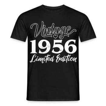 Vintage 1956 Limited Edition Jubiläumsgeschenk - Männer T-Shirt - Schwarz - Vorne - AI Model Male 178 light (178cm)