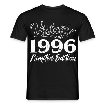 Vintage 1996 Limited Edition Anniversaire Cadeau - T-shirt homme - noir - Devant - AI Model Male 178 light (178cm)