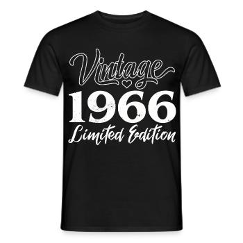 Vintage 1966 Limited Edition Anniversaire Cadeau - T-shirt homme - noir - Devant - AI Model Male 178 light (178cm)