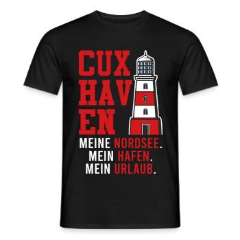 CUXHAVEN MEINE NORDSEE MEIN HAFEN MEIN URLAUB - Männer T-Shirt - Schwarz - Vorne - AI Model Male 178 light (178cm)