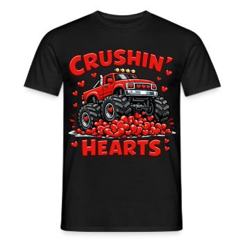 Junge Valentine Monstertruck Herz Lustig Geschenk - Männer T-Shirt - Schwarz - Vorne - AI Model Male 178 light (178cm)
