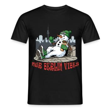 Nur Berlin Vibes - Fernsehturm Schneemann Design - T-shirt homme - noir - Devant - AI Model Male 178 light (178cm)