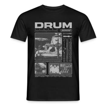 Rock-Schlagzeuger, Trommelspieler, Streetwear - Männer T-Shirt - Schwarz - Vorne - AI Model Male 178 light (178cm)