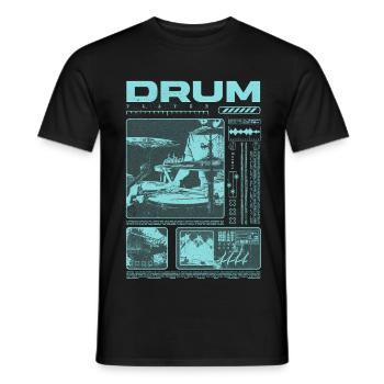 Rock-Schlagzeuger, Trommelspieler, Streetwear - Männer T-Shirt - Schwarz - Vorne - AI Model Male 178 light (178cm)