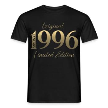 30e anniversaire Original janvier 1996 - T-shirt homme - noir - Devant - AI Model Male 178 light (178cm)